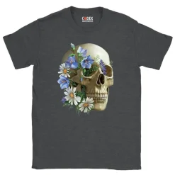 T-shirt Unisexe Crâne - Floral