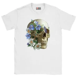 T-shirt Unisexe Crâne - Floral