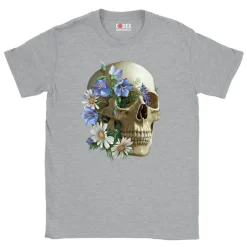 T-shirt Unisexe Crâne - Floral