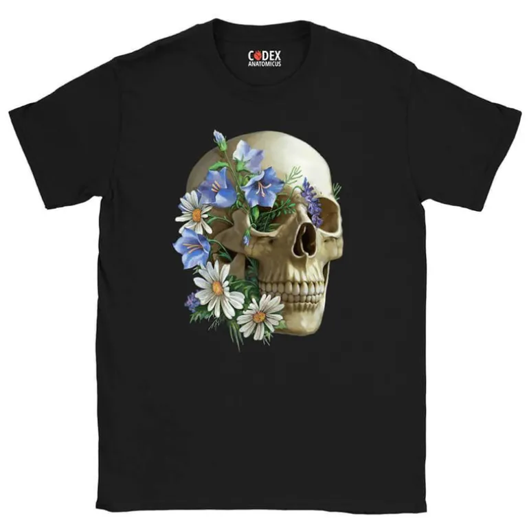 T-shirt Unisexe Crâne - Floral