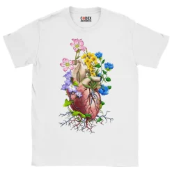 T-shirt Unisexe Cœur - Floral