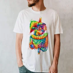 T-shirt Unisexe Système Digestif - Aquarelle