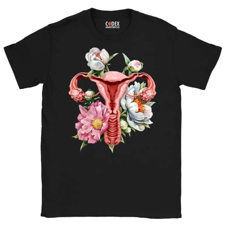T-shirt Unisexe Utérus - Floral