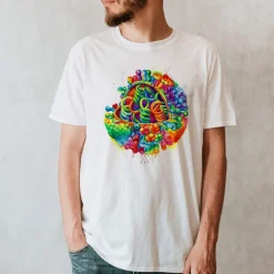 T-shirt Unisexe Virus - Aquarelle