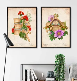 Vertèbre cervicale - Floral - Vintage